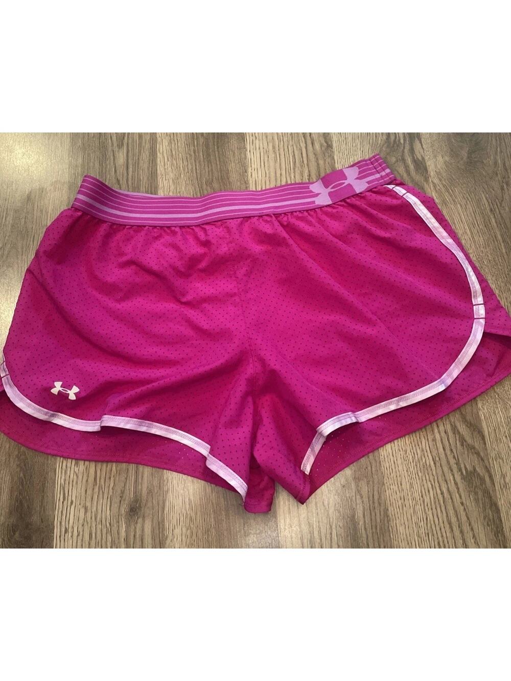 Under Armour Women’s Small Athletic Shorts Pink and Purple Innerliner